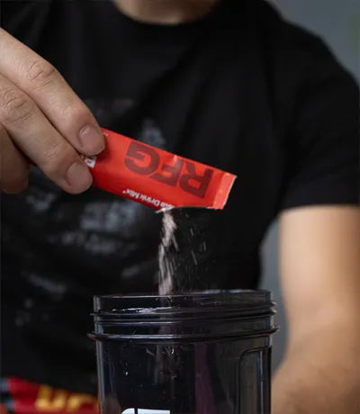 RFG Flow State Stick powder being poured into shaker bottle